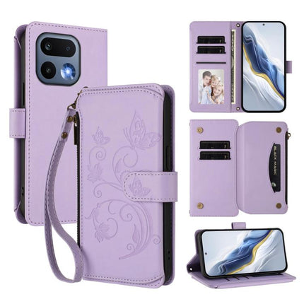Butterfly Love Flower Multi-card Zipper Wallet Leather Phone Case, For Realme 16 Pro+ 5G Global, For Realme 16 Pro 5G Global, For Realme Note 70 4G / 70T 4G