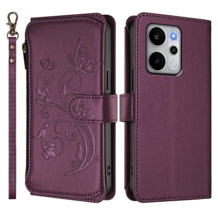 Butterfly Love Flower Multi-card Zipper Wallet Leather Phone Case, For Realme P4 Power 4G, For Realme Note 80 4G Global, For Realme 16 5G Global
