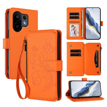 Butterfly Love Flower Multi-card Zipper Wallet Leather Phone Case, For vivo S30 Pro mini, For vivo S30, For vivo X200s
