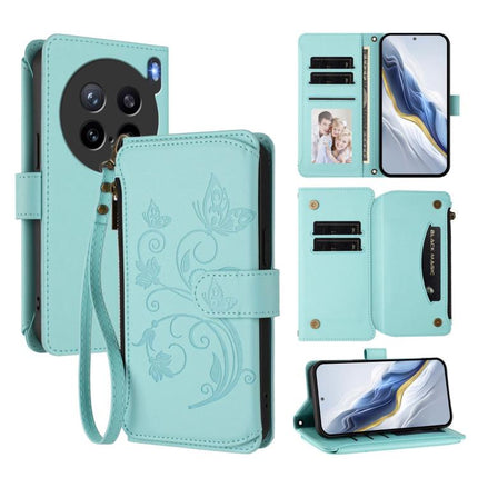 Butterfly Love Flower Multi-card Zipper Wallet Leather Phone Case, For vivo S30 Pro mini, For vivo S30, For vivo X200s