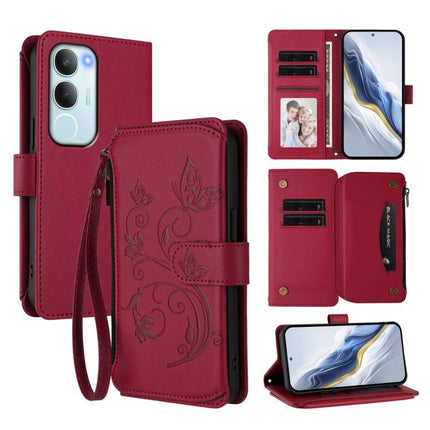 Butterfly Love Flower Multi-card Zipper Wallet Leather Phone Case, For vivo Y19s 4G Global / Y29 5G India, For vivo S20 5G, For vivo S20 Pro 5G