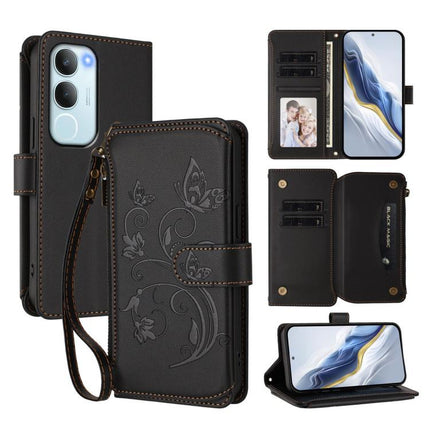 Butterfly Love Flower Multi-card Zipper Wallet Leather Phone Case, For vivo Y19s 4G Global / Y29 5G India, For vivo S20 5G, For vivo S20 Pro 5G