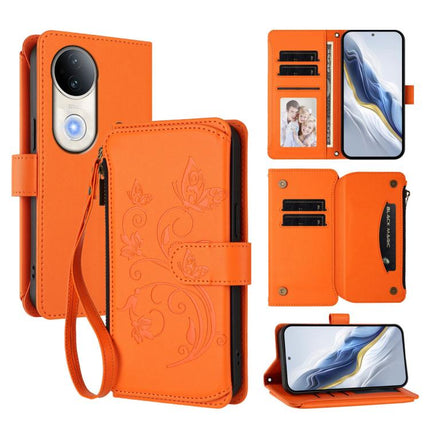 Butterfly Love Flower Multi-card Zipper Wallet Leather Phone Case, For vivo Y19s 4G Global / Y29 5G India, For vivo S20 5G, For vivo S20 Pro 5G