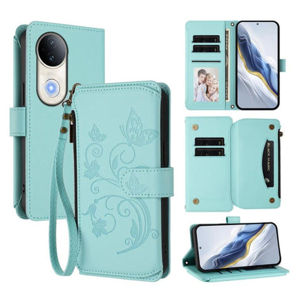 Butterfly Love Flower Multi-card Zipper Wallet Leather Phone Case, For vivo Y19s 4G Global / Y29 5G India, For vivo S20 5G, For vivo S20 Pro 5G