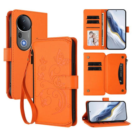 Butterfly Love Flower Multi-card Zipper Wallet Leather Phone Case, For vivo Y19s 4G Global / Y29 5G India, For vivo S20 5G, For vivo S20 Pro 5G
