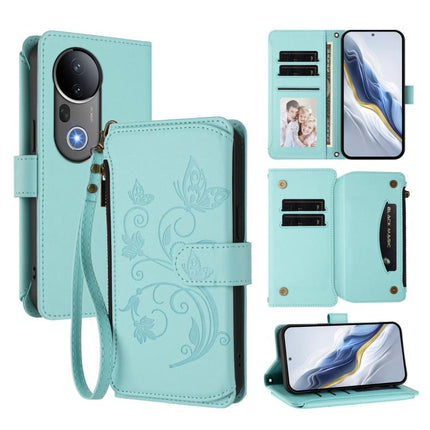 Butterfly Love Flower Multi-card Zipper Wallet Leather Phone Case, For vivo Y19s 4G Global / Y29 5G India, For vivo S20 5G, For vivo S20 Pro 5G