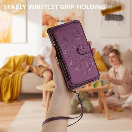 Butterfly Love Flower Multi-card Zipper Wallet Leather Phone Case, For vivo Y300 5G Global / V40 Lite IDN, For vivo X200 5G, For vivo X200 Pro mini