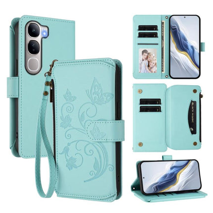 Butterfly Love Flower Multi-card Zipper Wallet Leather Phone Case, For vivo Y300 5G Global / V40 Lite IDN, For vivo X200 5G, For vivo X200 Pro mini