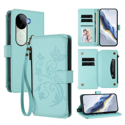 Butterfly Love Flower Multi-card Zipper Wallet Leather Phone Case, For vivo X200 Pro 5G, For vivo Y100 5G IDN / Y200e Global, For vivo V40e 5G India / iQOO Z9s 5G
