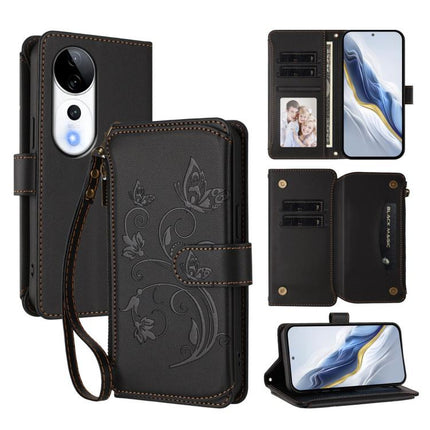 Butterfly Love Flower Multi-card Zipper Wallet Leather Phone Case, For vivo V40 5G / V40 Pro 5G, For vivo Y03 / Y18 Global / Y28s 5G, For vivo iQOO Z9s Pro 5G India / T3 Pro