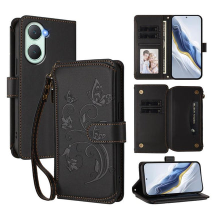 Butterfly Love Flower Multi-card Zipper Wallet Leather Phone Case, For vivo V40 5G / V40 Pro 5G, For vivo Y03 / Y18 Global / Y28s 5G, For vivo iQOO Z9s Pro 5G India / T3 Pro