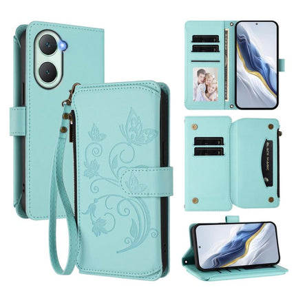 Butterfly Love Flower Multi-card Zipper Wallet Leather Phone Case, For vivo V40 5G / V40 Pro 5G, For vivo Y03 / Y18 Global / Y28s 5G, For vivo iQOO Z9s Pro 5G India / T3 Pro