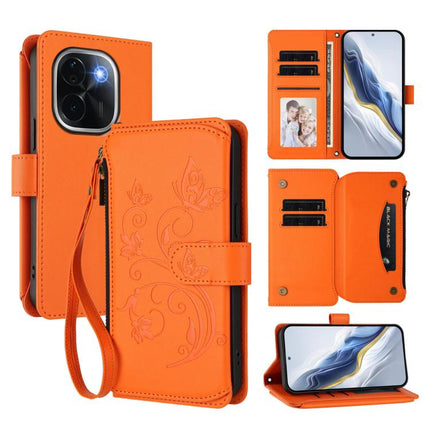 Butterfly Love Flower Multi-card Zipper Wallet Leather Phone Case, For vivo V40 5G / V40 Pro 5G, For vivo Y03 / Y18 Global / Y28s 5G, For vivo iQOO Z9s Pro 5G India / T3 Pro