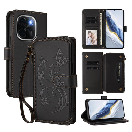 Butterfly Love Flower Multi-card Zipper Wallet Leather Phone Case, For vivo V40 5G / V40 Pro 5G, For vivo Y03 / Y18 Global / Y28s 5G, For vivo iQOO Z9s Pro 5G India / T3 Pro