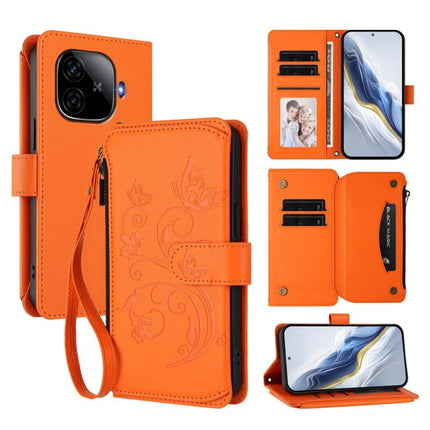 Butterfly Love Flower Multi-card Zipper Wallet Leather Phone Case, For vivo iQOO Z9x, For vivo iQOO Neo Z9 / Z9 Pro Turbo 5G, For vivo S18 / S18 Pro 5G / V30 Pro