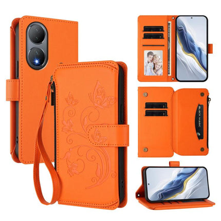 Butterfly Love Flower Multi-card Zipper Wallet Leather Phone Case, For vivo Y02A 4G / Y11 2023 / Y02t, For vivo Y78+ 5G Global / V29 Lite, For vivo Y100 India / Y100A Global