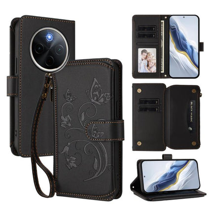 Butterfly Love Flower Multi-card Zipper Wallet Leather Phone Case, For vivo Y300 Pro+ 5G / iQOO Z10 5G, For vivo Y29 4G Global / T4x 5G, For vivo V50 5G Global / V50e 5G