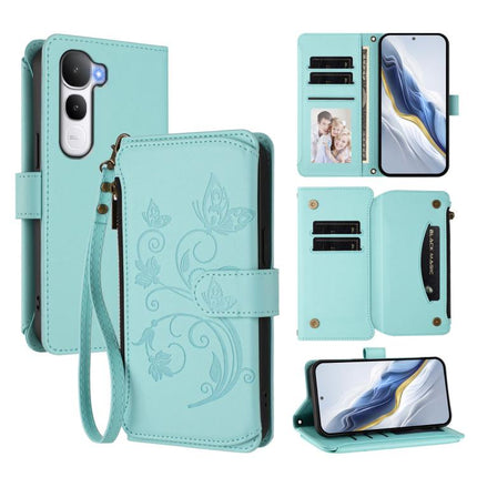 Butterfly Love Flower Multi-card Zipper Wallet Leather Phone Case, For vivo V60 Lite 5G Global, For vivo Y400 5G Global, For vivo Y400 4G