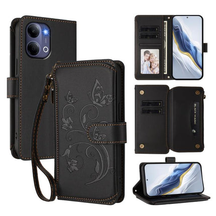Butterfly Love Flower Multi-card Zipper Wallet Leather Phone Case, For vivo S50 Pro mini / X300 FE 5G Russia, For vivo Y21 5G 2026 / Y05 4G / Y11d, For vivo V70 FE 5G