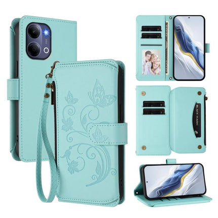 Butterfly Love Flower Multi-card Zipper Wallet Leather Phone Case, For vivo S50 Pro mini / X300 FE 5G Russia, For vivo Y21 5G 2026 / Y05 4G / Y11d, For vivo V70 FE 5G