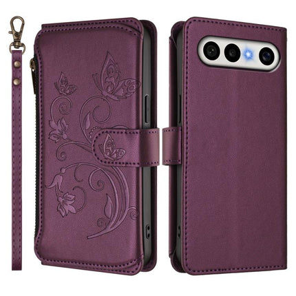 Butterfly Love Flower Multi-card Zipper Wallet Leather Phone Case, For vivo S50 Pro mini / X300 FE 5G Russia, For vivo Y21 5G 2026 / Y05 4G / Y11d, For vivo V70 FE 5G