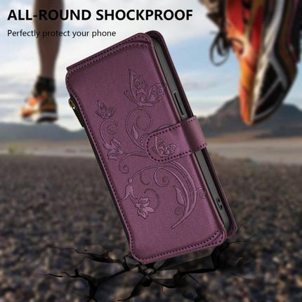 Butterfly Love Flower Multi-card Zipper Wallet Leather Phone Case, For vivo S50 Pro mini / X300 FE 5G Russia, For vivo Y21 5G 2026 / Y05 4G / Y11d, For vivo V70 FE 5G