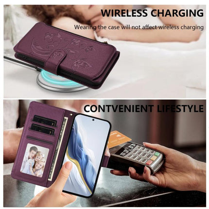 Butterfly Love Flower Multi-card Zipper Wallet Leather Phone Case, For vivo S50 Pro mini / X300 FE 5G Russia, For vivo Y21 5G 2026 / Y05 4G / Y11d, For vivo V70 FE 5G