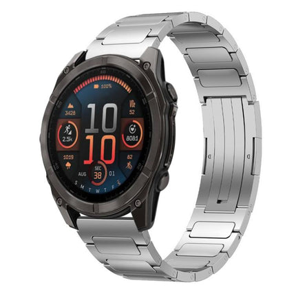 xDfind I-Shaped Buckle Stainless Steel Watch Band, For Garmin Fenix 8/7X/6X/5X 26mm