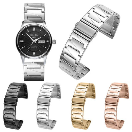 xDfind Stepped Stainless Steel Watch Band, 22mm