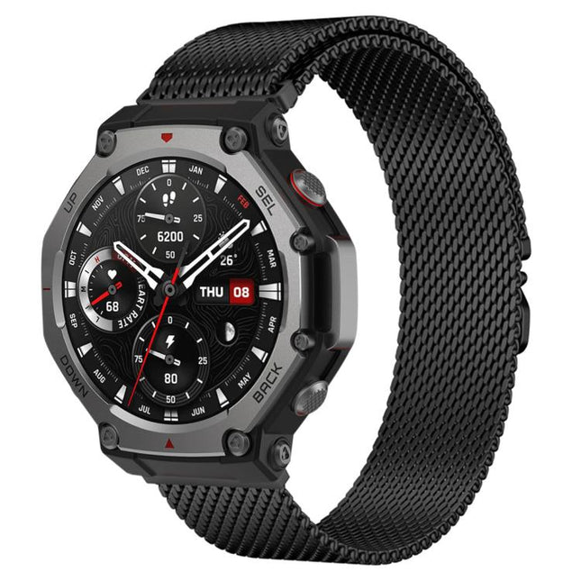 xDfind Milanese Parachute Buckle Stainless Steel Watch Band, For Amazfit T-Rex 3