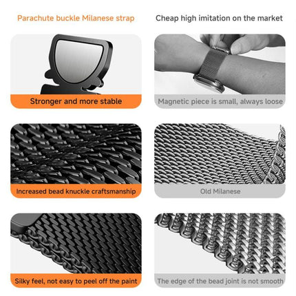 xDfind Milanese Parachute Buckle Stainless Steel Watch Band, For Garmin Fenix 8/7X/6X/5X 26mm