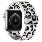For Apple Watch 42 / 44 / 45 / 46 / 49mm / Purple White Leopard