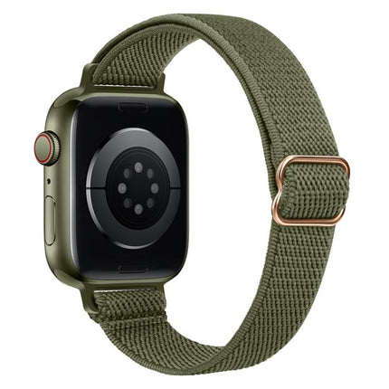 xDfind Ladder Buckle Small Waist Elastic Nylon Watch Band, For Apple Watch 42 / 44 / 45 / 46 / 49mm