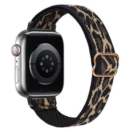 xDfind Ladder Buckle Small Waist Elastic Nylon Watch Band, For Apple Watch 42 / 44 / 45 / 46 / 49mm