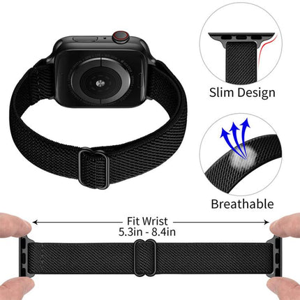 xDfind Ladder Buckle Small Waist Elastic Nylon Watch Band, For Apple Watch 42 / 44 / 45 / 46 / 49mm