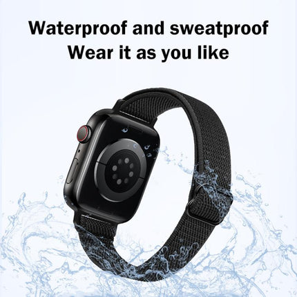 xDfind Ladder Buckle Small Waist Elastic Nylon Watch Band, For Apple Watch 42 / 44 / 45 / 46 / 49mm
