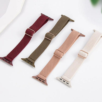 xDfind Ladder Buckle Small Waist Elastic Nylon Watch Band, For Apple Watch 42 / 44 / 45 / 46 / 49mm