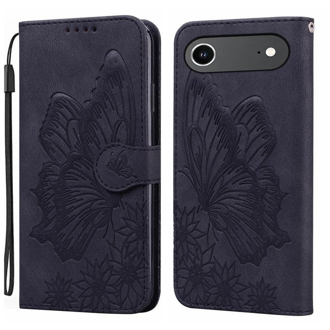Retro Skin Feel Butterflies Embossing Horizontal Flip Leather Phone Case, For iPhone 18 Pro / 17 Pro, For iPhone 18 Pro Max / 17 Pro Max, For iPhone 17, For iPhone 17 Air