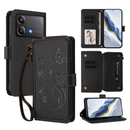 Butterfly Love Flower Multi-card Zipper Wallet Leather Phone Case, For Xiaomi Poco F6 Pro, For Xiaomi Poco X6 Neo, For Xiaomi Poco X6 Pro