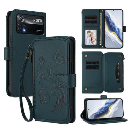 Butterfly Love Flower Multi-card Zipper Wallet Leather Phone Case, For Xiaomi Civi 1S, For Xiaomi Poco M4 Pro 4G, For Xiaomi Poco X4 Pro 5G