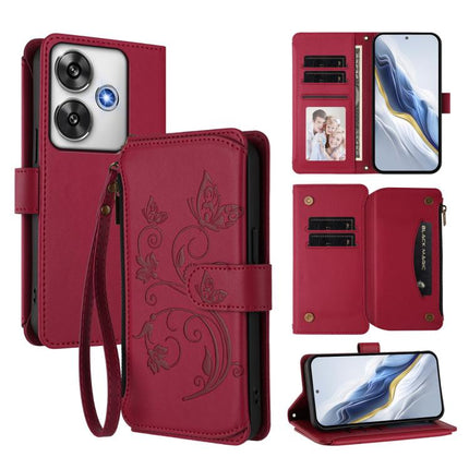 Butterfly Love Flower Multi-card Zipper Wallet Leather Phone Case, For Xiaomi 14T Pro, For Xiaomi 14T, For Xiaomi Poco F6