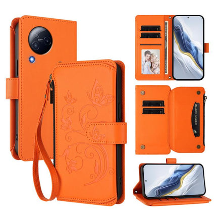 Butterfly Love Flower Multi-card Zipper Wallet Leather Phone Case, For Xiaomi 13T / 13T Pro / Redmi K60 Ultra, For Xiaomi 13 Ultra, For Xiaomi Civi 3
