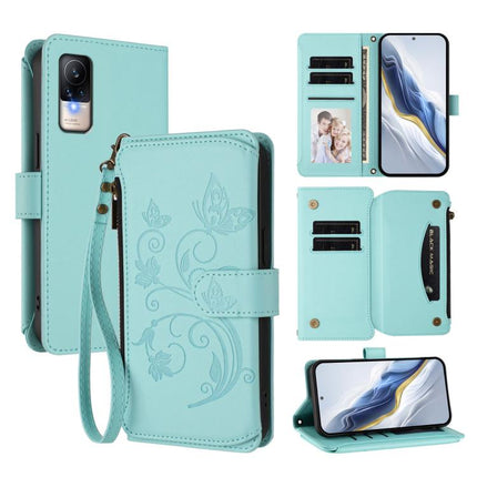 Butterfly Love Flower Multi-card Zipper Wallet Leather Phone Case, For Xiaomi Civi 1S, For Xiaomi Poco M4 Pro 4G, For Xiaomi Poco X4 Pro 5G