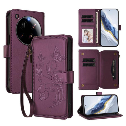 Butterfly Love Flower Multi-card Zipper Wallet Leather Phone Case, For Xiaomi Poco F7 Pro / Redmi K80, For Xiaomi Poco M7 5G / Poco C75 4G, For Xiaomi 15 Ultra