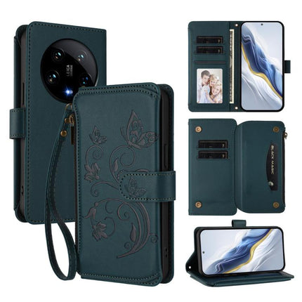 Butterfly Love Flower Multi-card Zipper Wallet Leather Phone Case, For Xiaomi 14 Ultra, For Xiaomi 14 Pro, For Xiaomi 14