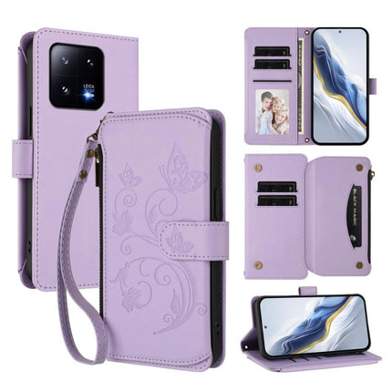 Butterfly Love Flower Multi-card Zipper Wallet Leather Phone Case, For Xiaomi 13 Lite / Civi 2, For Xiaomi 13 Pro, For Xiaomi 13