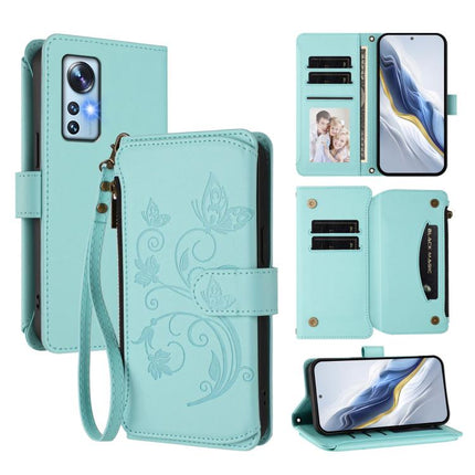 Butterfly Love Flower Multi-card Zipper Wallet Leather Phone Case, For Xiaomi 12 / Xiaomi 12X / Xiaomi 12S, For Xiaomi 12 Lite, For Xiaomi Poco C40 / Redmi 10C