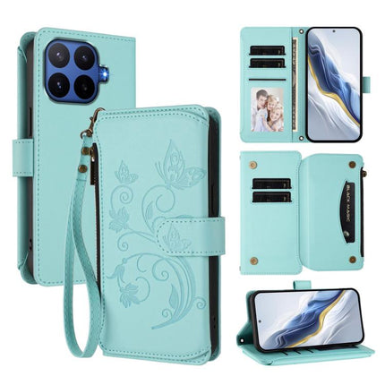 Butterfly Love Flower Multi-card Zipper Wallet Leather Phone Case, For Xiaomi 17 Max 5G, For Xiaomi 17T Pro 5G, For Xiaomi Poco M7 4G 169mm