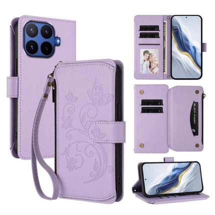 Butterfly Love Flower Multi-card Zipper Wallet Leather Phone Case, For Xiaomi 17 Max 5G, For Xiaomi 17T Pro 5G, For Xiaomi Poco M7 4G 169mm