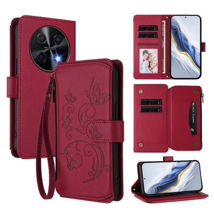 Butterfly Love Flower Multi-card Zipper Wallet Leather Phone Case, For Huawei Enjoy 80 5G, For Huawei nova 12i 4G / 13i  4G, For Huawei Mate 70 Pro